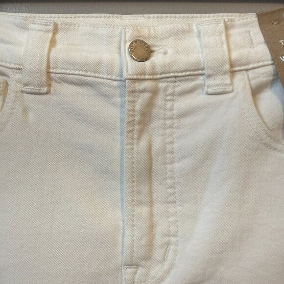 Madewell The Perfect Vintage Wide Leg Crop Jean Women's 25 White Denim Chic NWT - Picture 8 of 14